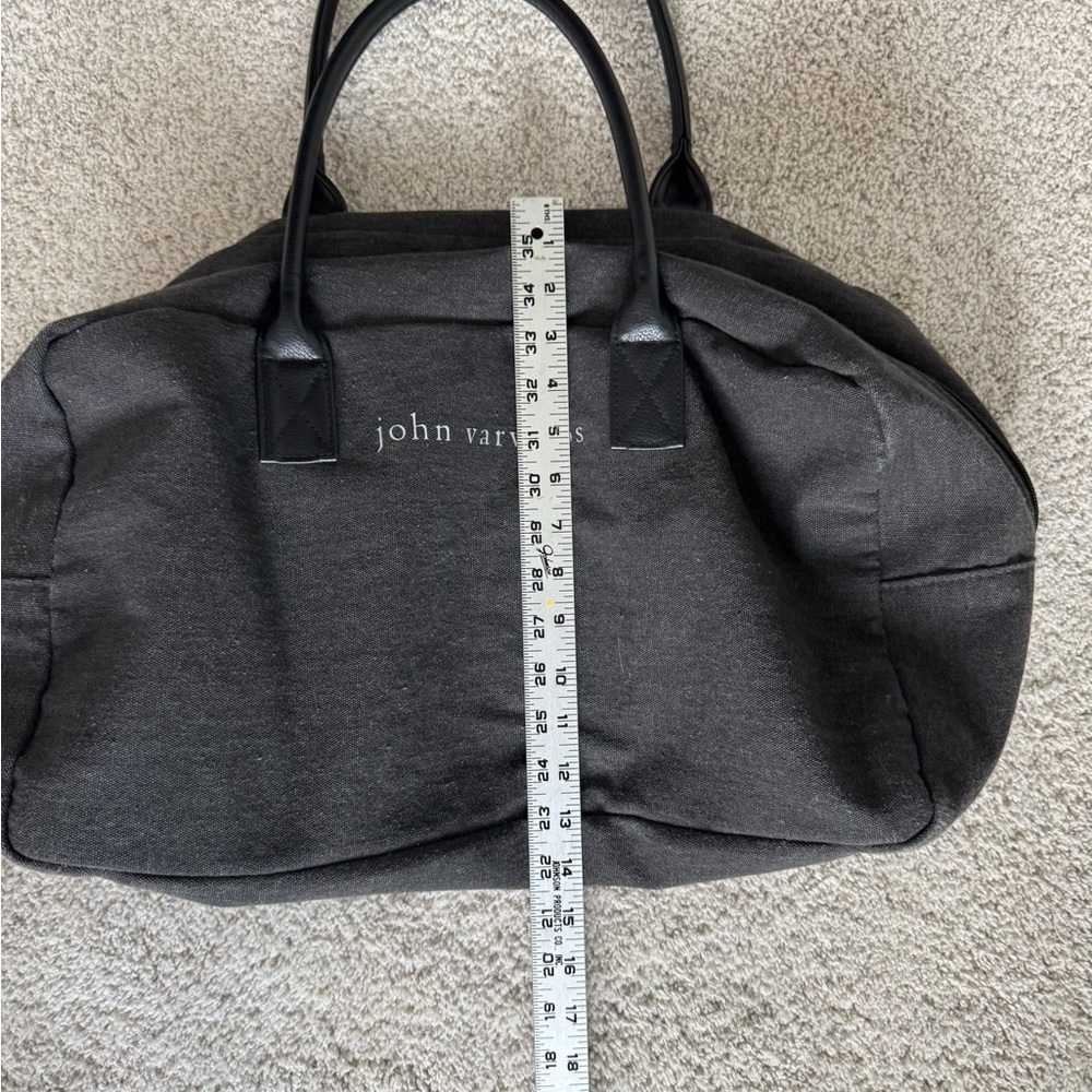 John Varvatos Gray Canvas Duffel Bag - Picture 5 of 5